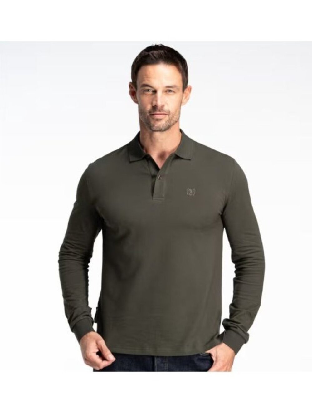 Baerskin Tactical Supply Co Long Sleeve Polo Shirt Mens Size XL Olive Green